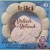 Headband and 2 Hair Bands, Women Sponge Terry Towel Headband for Skin Care, Face Washing, Makeup Removal, Shower, Face Mask Application, Soft and Absorbent Material (Light Beige, One Size)
