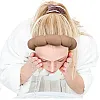 Spa Headband for Washing Face Wristband Sponge Makeup Skincare Headband Terry Cloth Bubble Soft Get Ready Hairband for Women Girl Puffy Padded Headwear Non Slip Thick Hair Accessory (Black, Standard)