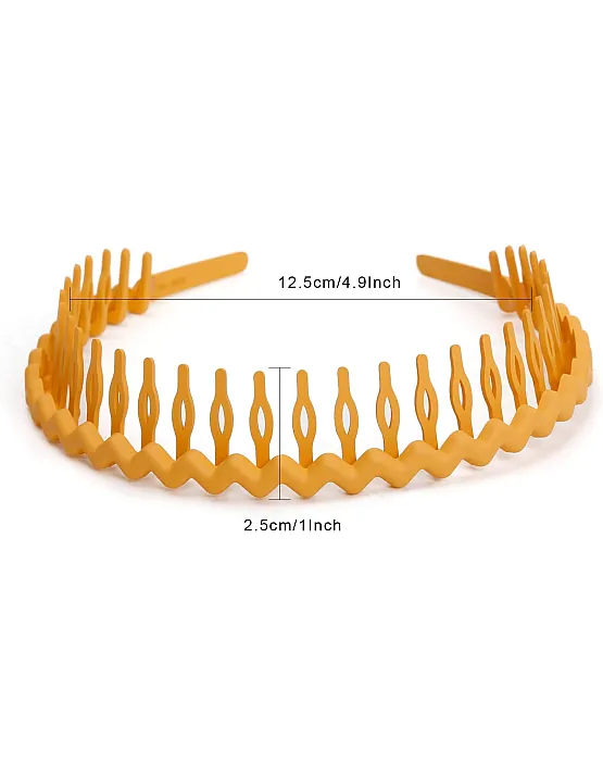 WOVOWOVO Plastic Hair Bands with Teeth, 10 Packs Thin Headbands for Women Girls Teens, Non Slip Hair Comb Head Bands Hair Accessories