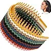 WOVOWOVO Plastic Hair Bands with Teeth, 10 Packs Thin Headbands for Women Girls Teens, Non Slip Hair Comb Head Bands Hair Accessories