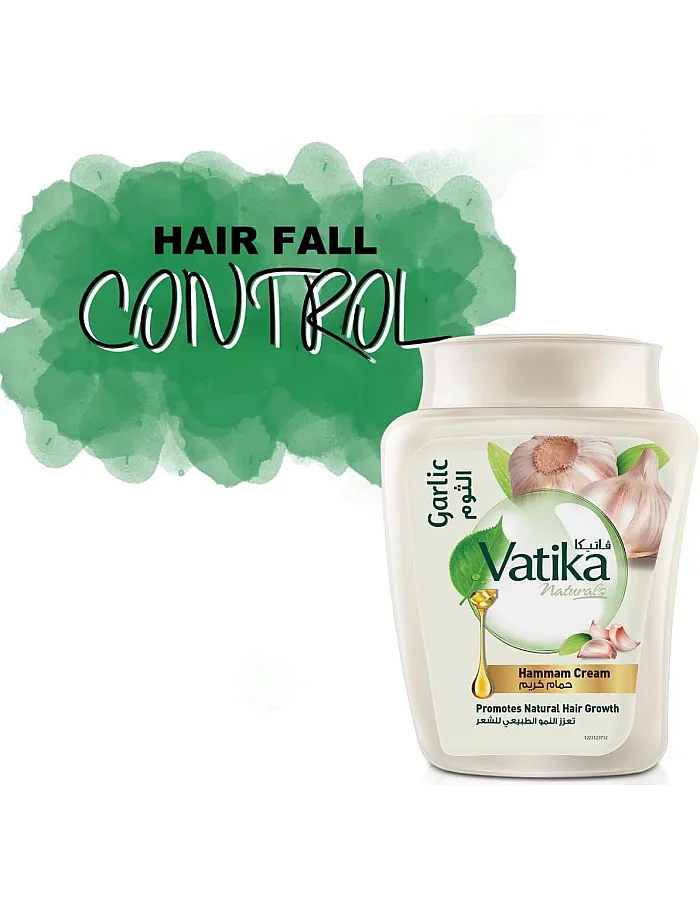 Vatika Naturals Garlic Hammam Cream (900g) | Promotes Natural Hair Growth | Prevents Dryness and Itchiness of Scalp | Complete Scalp and Hair Care
