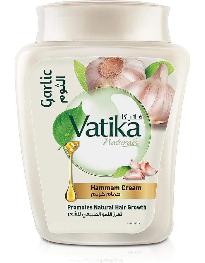 Vatika Naturals Garlic Hammam Cream (900g) | Promotes Natural Hair Growth | Prevents Dryness and Itchiness of Scalp | Complete Scalp and Hair Care