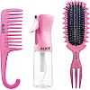 Alice - Hair Care Set, 3 IN 1, Kit Of Shower Comb & Misting Bottle & Curly Brush, For Detangling & Shaping Your Hair, For Wet Hair Styling & Frizz Control, Special Gift