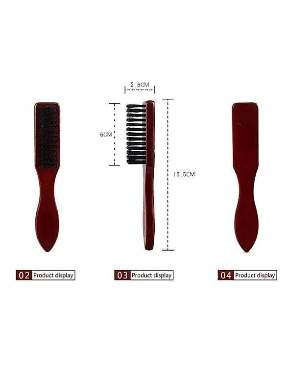 Beard brush with wooden handle, straightens beard and promotes its growth, works with beard oils and balms, for a healthy and stylish beard with you wherever you go