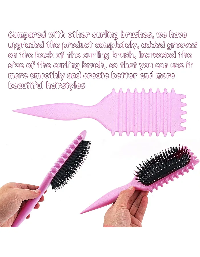Curly Hair Comb, Curl Defining Brush, Bristle Hair Styling Brush, Detangler For Women, Shaping & Defining Curls(Random color)