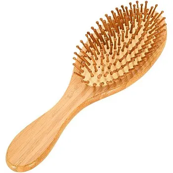 Natural Bamboo Hair Brush Detangling Brush Massage Anti-Static Hair Comb Wooden Hair Comb