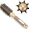 Round Brush for Blow Drying,Thermal Nano Ionic Round Drying Hair brush Professional for Styling Hair Curling Brush-gold (25mm)