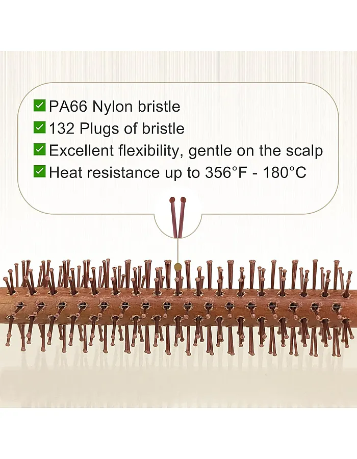 Small Round Hair Brush Mini Round Comb Roller Comb Hair Styling Brush Salon Hairdressing Brush for Thin Hair, Short Hair, Bangs, Beard, Lifting, Curling