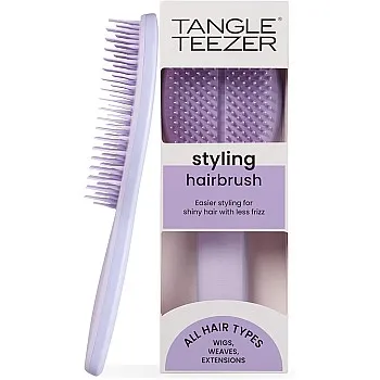 Tangle Teezer | The Ultimate Styler Hairbrush | Dry-Styling for Volume & Shine | Ideal for Blending Wigs, Weaves, Extensions & Clip-Ins | Soft-Tip Teeth for Smooth Finish & Texture | Lilac