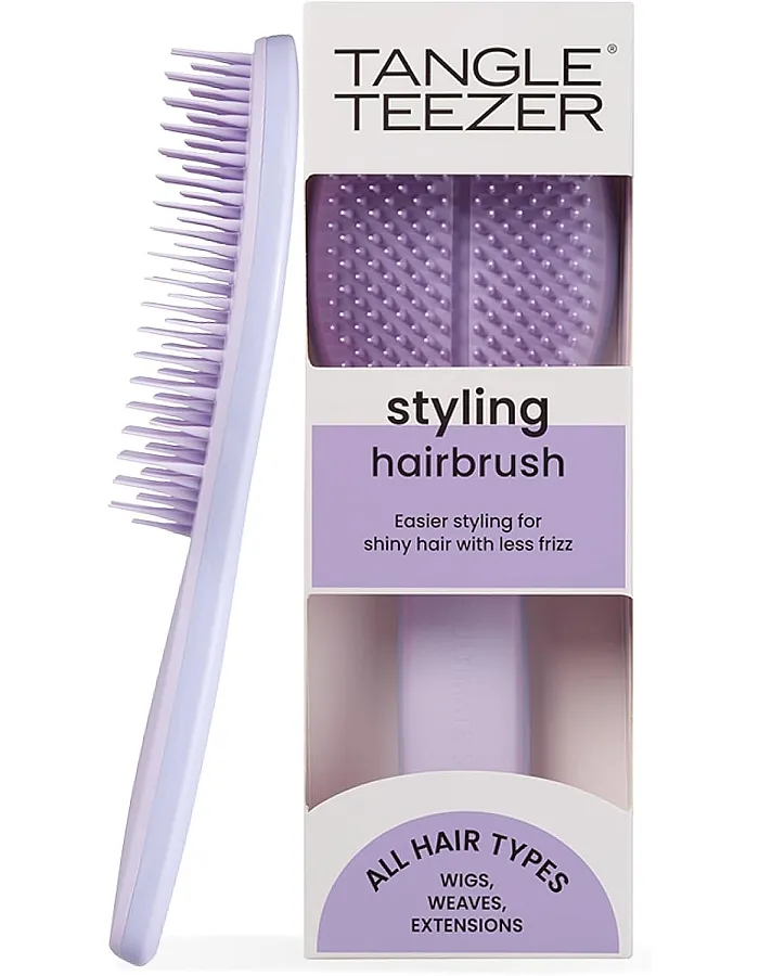 Tangle Teezer | The Ultimate Styler Hairbrush | Dry-Styling for Volume & Shine | Ideal for Blending Wigs, Weaves, Extensions & Clip-Ins | Soft-Tip Teeth for Smooth Finish & Texture | Lilac