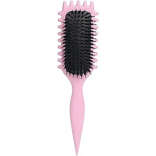 Twista Curl Defining Brush - Detangling and Styling Brush for Women & Men, Defines Curls 2A to 4C & Reduces Frizz, Perfect for Wet & Dry Hair (Random Color)