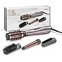 BaByliss Air Style 1000 Hot Air Brush with Ion Technology, 4 Attachments for Drying, Styling and Curling, AS136E, 1 Piece (1 Pack), Silver Rose Gold