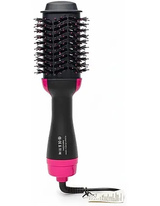 Hair Dryer Brush with Black Ion Technology, 1000W,Wide Oval Design 19cm, 3 Heat Settings,360° Airflow Hot Air Brush for Fast Drying & Styling,Ionic Anti-Frizz Technology.