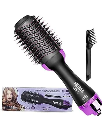 Home Gold Hair Dryer Brush 1200 Watt HG-906, 1200.0 Watts, Black