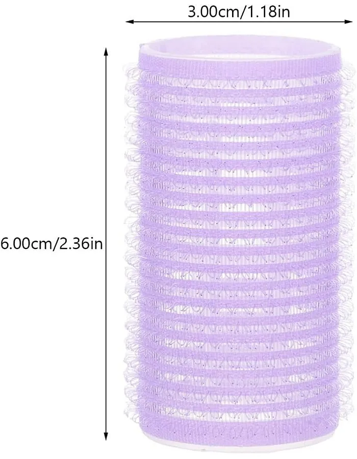 10pcs Self Grip Rollers Salon Hair Dressing Curlers Hair Rollers Self+10 CLIPS adhesive Plastic Hair Curlers DIY Curly Curlers Hairstyle Tools 2.5 cm (MULTICOLOR)