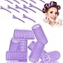 10pcs Self Grip Rollers Salon Hair Dressing Curlers Hair Rollers Self+10 CLIPS adhesive Plastic Hair Curlers DIY Curly Curlers Hairstyle Tools 2.5 cm (MULTICOLOR)