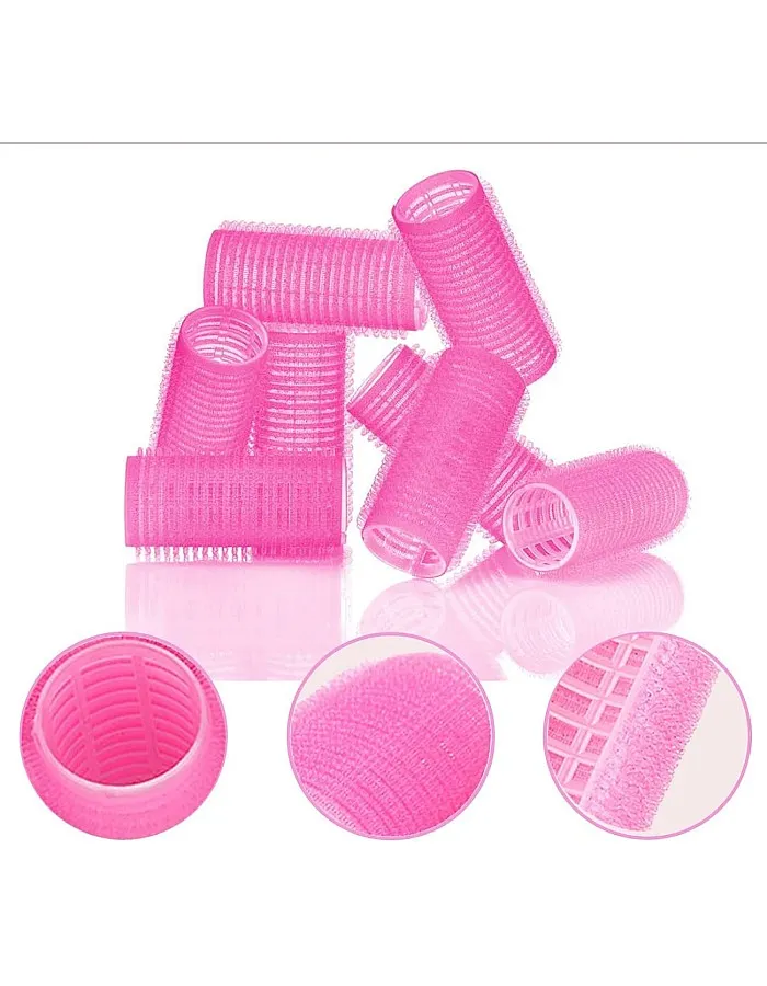 10pcs Self Grip Rollers Salon Hair Dressing Curlers Hair Rollers Self+10 CLIPS adhesive Plastic Hair Curlers DIY Curly Curlers Hairstyle Tools 2.5 cm (MULTICOLOR)