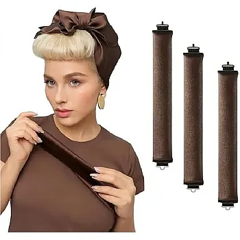 DENMILE 3PCS Heatless Curler for Women Hair Curler Without Heat Heatless Curler Satin Curling Rod with Hook No Heat Rollers for All Hair Types Heatless Curls Hair Roller Heatless Curls Headband