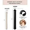Fekra 3 Set Jumbo Heatless Hair Curlers for Long Hair Rods Heatless Curls Curling Headband No Heat Hair Rollers for Long Hair Volume Blow Out Women Hair Waver Tool (Black, Large)