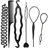 Hair Braiding Tools Hair Loop Styling Tools French Braiding Tools Hair Pull-Through Tools DIY Hair Styling Tools Hair Braiding Tools for Women and Girls (Pack of 6 )