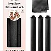 Heatless Hair Curler to Sleep in - Overnight Heatless Curls Blowout Rods Headband No Heat Curling Set, Jumbo Rods Hair Rollers Blowout Look for Long Hair Silk Hair Wrap for Sleeping Black