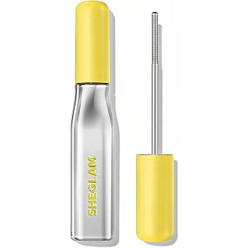 SHEGLAM Lashlighter Iron Curl Mascara, Black, Waterproof, 10ml, with Jojoba and Meadowfoam Oil, 2mm Fiber Extension, Dual Screw-Pitch Brush for Natural-Looking Long Lashes