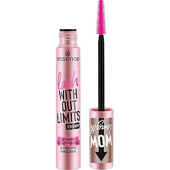 essence lash Withut Limits Brown Extreme Lengthening & Volume Mascara, No. 02, Brown, Long-Lasting, Volumising, Vegan, No Microplastic Particles, Nanoparticles Free, No Perfume, Pack of 1 (13 ml)