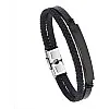 Generic Braided Bracelet Leather Charm Men's Bangle Rope With Lock For Men Jewelry Gift in Black