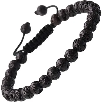 MASSIVE BEADS Natural Healing Power Gemstone Crystal Beads Unisex Adjustable Macrame Bracelets