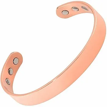 Red copper bracelet with magnet