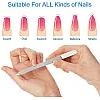 Diamond Nail File Stainless Steel Double Side Nail File Metal Buffer Women Men Fingernails Toenails Manicure for Salon and Home, Silver-20cm