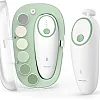 Momcozy Baby Nail File Electric, Gentle Baby Nail Trimmer Electric Rechargeable, Baby Nail Clipper Electric, 7 Grinding Head Replacement Pads