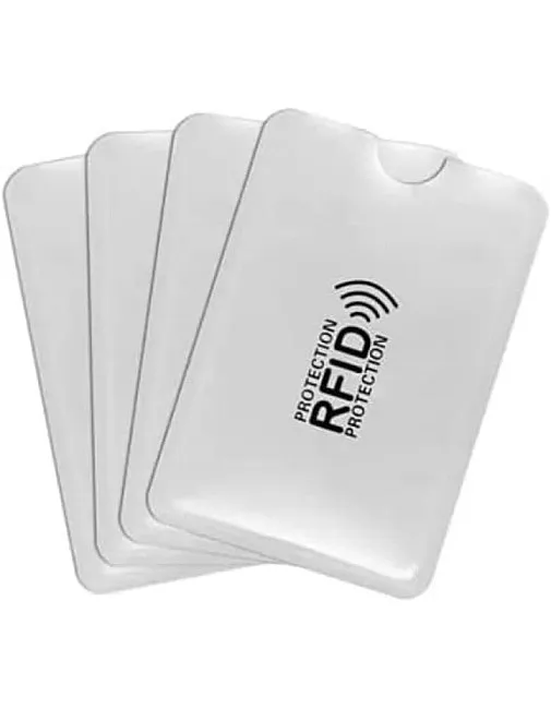 6 Envelopes Rfid Blocker Credit Card Contactless Silver, REFLECTIVE SILVER