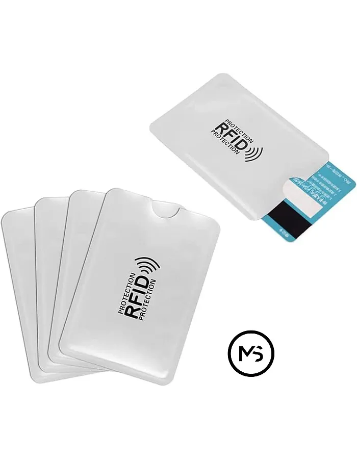 6 Envelopes Rfid Blocker Credit Card Contactless Silver, REFLECTIVE SILVER