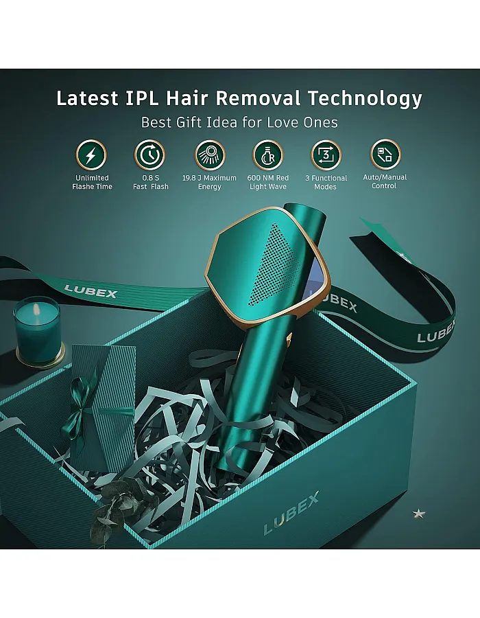 Laser Hair Removal Upgraded 19.35J for Women and Men, Permanent IPL Hair Removal Device with Latest Fast Flash Technology for Facial Legs Arms Hair Removal at Home Use