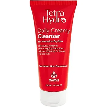 Tetra Hydro Moisturizing Creamy Face Cleanser, Gentle Daily Wash for Normal to Dry Skin, Smooth & Hydrated Skin, 200 ml