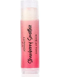 Joviality Natural Shea Lip Balm - Strawberry Smoothie - Moisturizing Lip Care with Shea Butter and Coconut Oil, Heals Dry and Cracked Lips