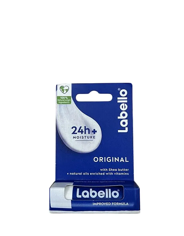 Labello Classic Care Balsamo Labbra In A Pack Of 12 Pieces X 5 Ml Each, Labello Classic Lip Foundation, Burrococoa Labbra Moisturising And Lasting For 24 Hours