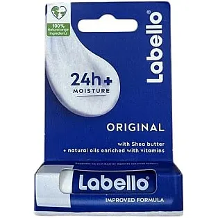Labello Classic Care Balsamo Labbra In A Pack Of 12 Pieces X 5 Ml Each, Labello Classic Lip Foundation, Burrococoa Labbra Moisturising And Lasting For 24 Hours