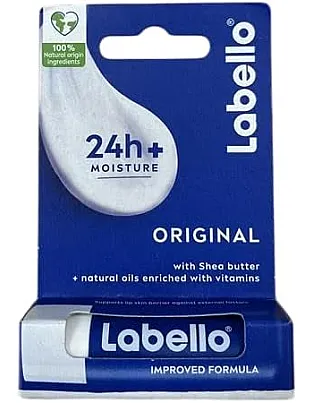 Labello Classic Care Balsamo Labbra In A Pack Of 12 Pieces X 5 Ml Each, Labello Classic Lip Foundation, Burrococoa Labbra Moisturising And Lasting For 24 Hours