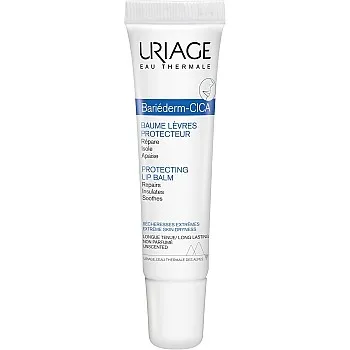 Uriage Bariéderm-Cica Protecting Lip Balm With Glycerin-Instantly Repairs,Protects And Soothes Very Dry, Chapped And Damaged Lips. Extra-Rich Repairing Lip Balm For Long-Lasting Comfort-Fragrance-Free