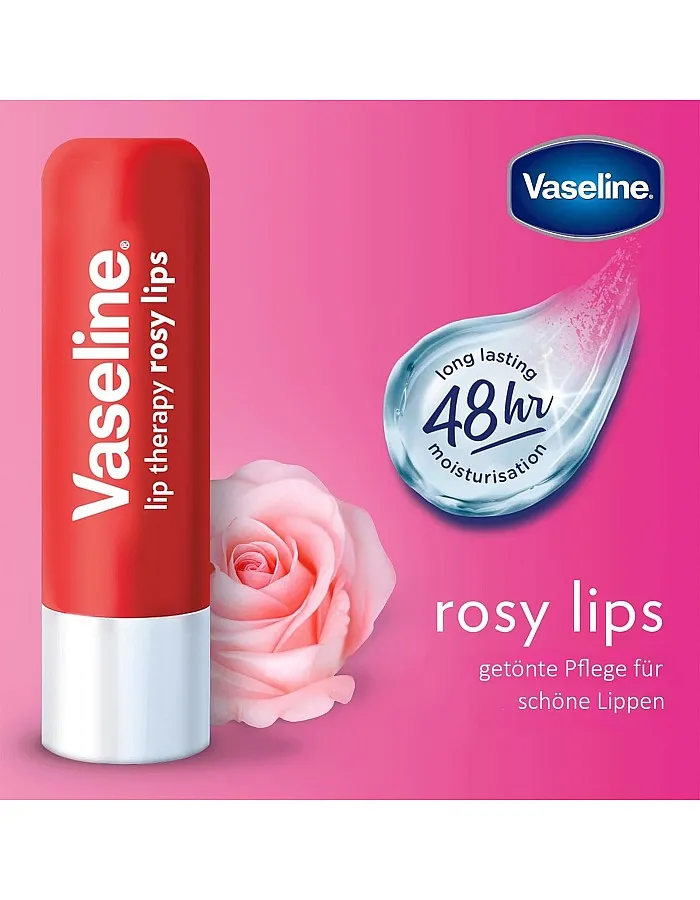 Vaseline Lip Therapy Rosy Lips, 4.8 gm