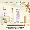 Mary&May Rice Glutathione LHA Cleansing Oil - Deep Pore Cleansing, Blackhead & Whitehead Removal - Korean Makeup Remover with Rice Bran Oil, Gentle Exfoliation, Clean Beauty, 200ml