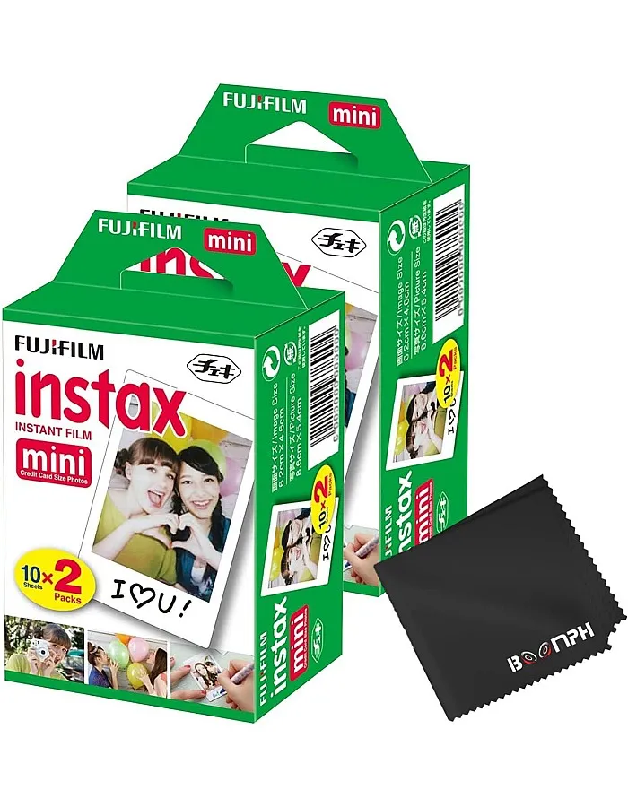 Fujifilm Boomph's Instax Mini Instant Film Kit: 40 Shoots Total, (10 Sheets x 4) - Capture Memories Anytime, Anywhere