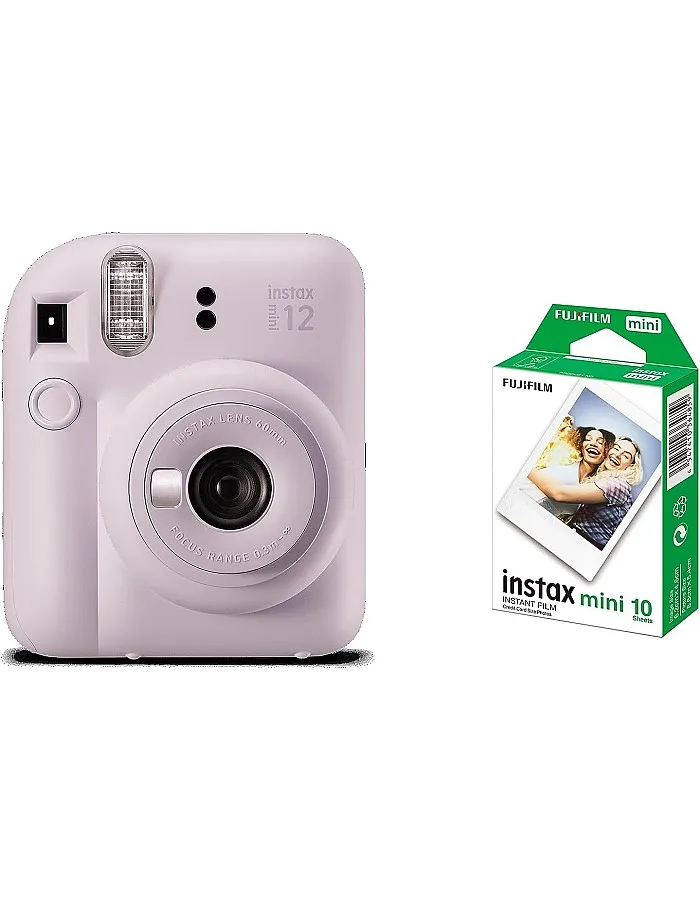 Fujifilm Instax Mini 12 Instant Camera - Lilac Purple + 1 Pack Film