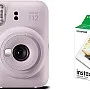 Fujifilm Instax Mini 12 Instant Camera - Lilac Purple + 1 Pack Film