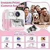 Kids Camera,Instant Print Camera for Kids with 1080P HD Video,Digital Camera with 3 Roll No-Ink Print Paper and 32GB Card,2.4 Inch Screen, Pink Camera Birthday Gifts for Girls 8-10 Years