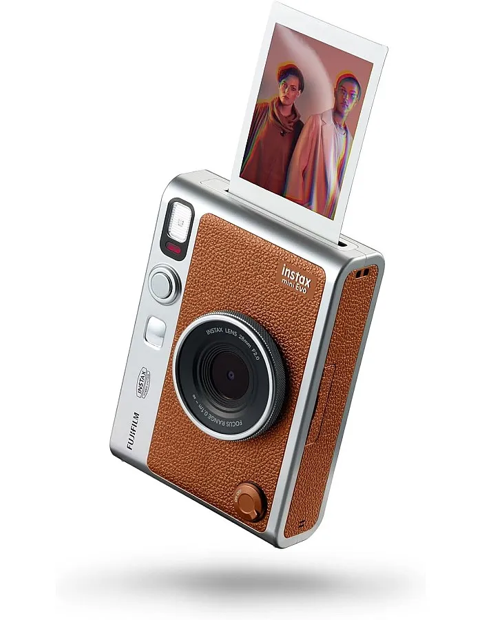 instax mini EVO Hybrid camera and smartphone printer, BROWN