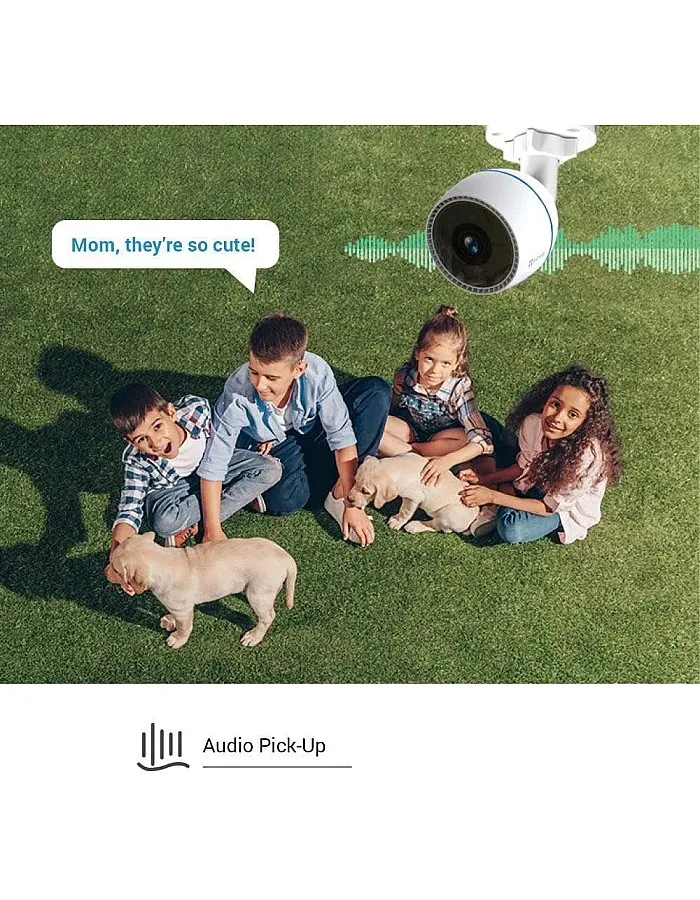 EZVIZ C3TN COLOR Night Vision,Outdoor Security Camera 1080P CCTV Wi-Fi Camera with Motion Detection, IP67 Waterproof, SD Card(Max 256G),Compatible with Alexa, Google Home,White