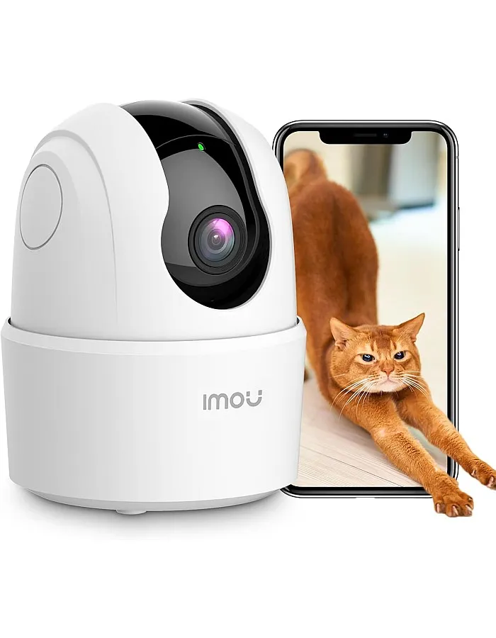 Imou 2K Home Security Surveillance Camera Indoor, 360° Wi-Fi Camera for Indoor with AI Human Detection Motion Tracking Two-Way Talk IR Night Vision Siren for Baby Pet (Ranger 2C)